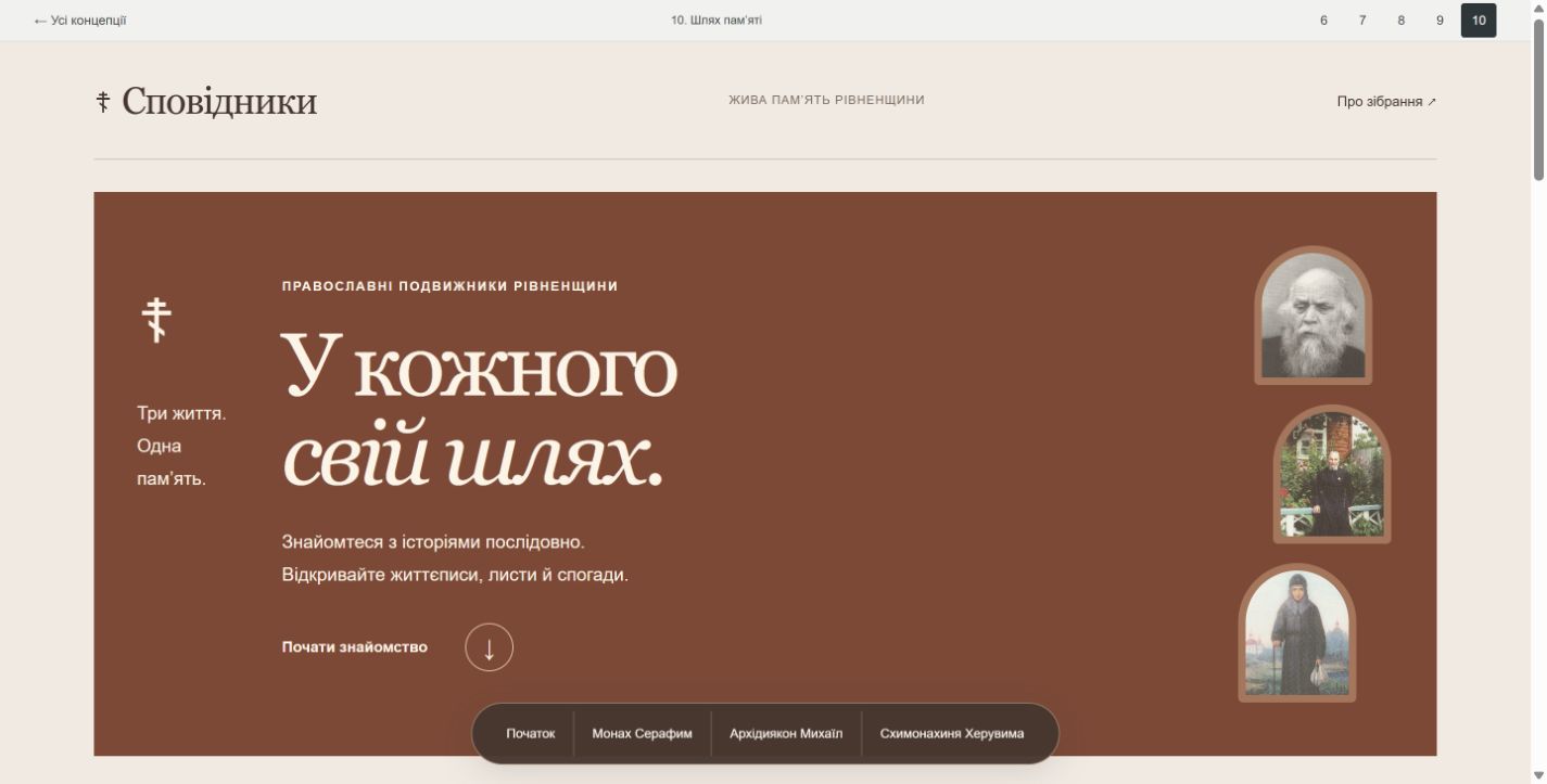 Головна сторінка: Шлях пам’яті